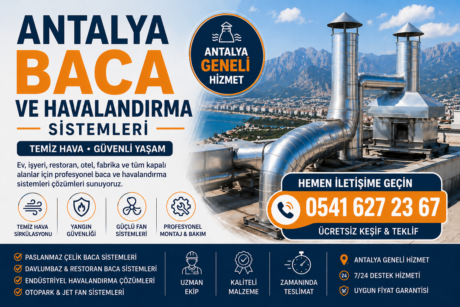 Antalya Baca ve Havalandırma Sistemleri - Antalya baca sistemleri blog yazısı